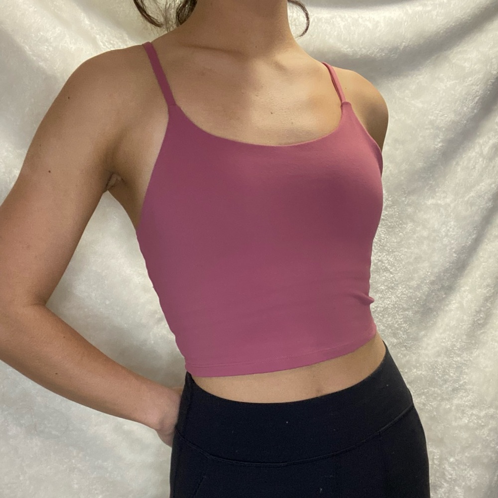 Pink Athletic Crop Top